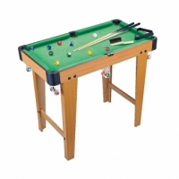 Masa de Biliard, cu Picioare, +6 Ani, 74 x 63 x 40 cm, din Lemn/ABS, Maro/Verde