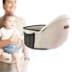 Port-Bebe Ergonomic Ajustabil cu Scaun, 3 Pozitii, Bumbac Respirabil, pentru Copii 0-3 Ani, 20 kg Maxim, 25 x 22 x 18 cm, Gri