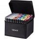 Set 120 Markere Duble, pe Baza de Alcool, Geanta Impermeabila Inclusa, Culori Numerotate, 20.3 x 17.5 x 17 cm, Multicolor