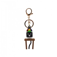 Figurina Breloc Sprunki, maro/alb, 6cm