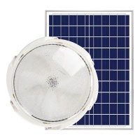 Plafoniera solara, 300 W, diametru 360 MM, cu telecomanda, Lungime prelungitor: 4.6 m, alb rece