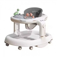 Premergator 4in1, Antemergator, Balansoar, Scaun de Masa, Functie Muzicala, din ABS, Roti Universale, Inaltime Reglabila, Sistem Antirasturnare, Greutate Portanta 25 kg, +6 Luni, Alb