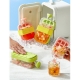 Forma de Gheata, 2in1, Tip Sticla cu Pai, 500 ml, 12 Cuburi, 16.3 x 10.8 x 8 cm, Roz