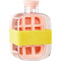 Forma de Gheata, 2in1, Tip Sticla cu Pai, 500 ml, 12 Cuburi, 16.3 x 10.8 x 8 cm, Roz