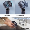Ventilator Ultra Portabil cu Aromaterapie, 3 in 1, de Mana, de Birou, de Gat, 5 Trepte de Viteza, Incarcare USB, Autonomie 12h, 