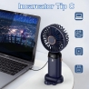 Ventilator Ultra Portabil cu Aromaterapie, 3 in 1, de Mana, de Birou, de Gat, 5 Trepte de Viteza, Incarcare USB, Autonomie 12h, 