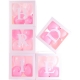 Set 5 Cutii pentru Baloane, Model Scris Bride, Tematica Nunta, Cuburi Decorative din Plastic, Accesorii pentru Petrecere, 30 x30