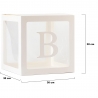 Set 5 Cutii pentru Baloane, Model Scris Bride, Tematica Nunta, Cuburi Decorative din Plastic, Accesorii pentru Petrecere, 30 x30