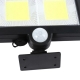 Lampa solara cu senzor de miscare, 108 COB LED, 2 grile, ip65, negru