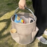 Geanta Cos pentru Scule de 17L, Buzunare Exterioare, Cos de Picnic Portabil, Cos pentru Plaja, Cos pentru Curatenie, din Materia