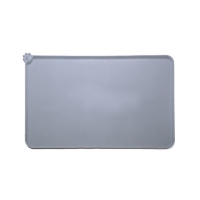 Covoras din silicon pentru animale, pentru bol de apa si mancare, antiderapant, margini ridicate pentru a mentine apa, 48.5x30 c