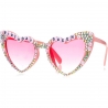 Ochelari Decorativi, Model Birthday Queen, cu Diamante, pentru Aniversari, din PC, 15.3 x 5.7 x 14.5 cm, Roz
