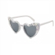 Ochelari Decorativi, Model Bride to Be, cu Perle si Diamante, pentru Nunta, din PC, 15.3 x 5.7 x 14.5 cm, Alb