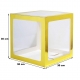 Set 4 Cutii pentru Baloane, Model Simplu, Tematica Aniversare, Cuburi Decorative din Plastic, Accesorii pentru Petrecere, 30 x30