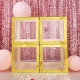 Set 4 Cutii pentru Baloane, Model Simplu, Tematica Aniversare, Cuburi Decorative din Plastic, Accesorii pentru Petrecere, 30 x30