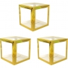 Set 4 Cutii pentru Baloane, Model Simplu, Tematica Aniversare, Cuburi Decorative din Plastic, Accesorii pentru Petrecere, 30 x30