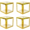 Set 4 Cutii pentru Baloane, Model Simplu, Tematica Aniversare, Cuburi Decorative din Plastic, Accesorii pentru Petrecere, 30 x30