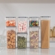 Cutii de depozitare alimente, Set din 7 Cutii pentru Condimente, Cereale, Cutii pentru Bucatarie, din Plastic PP, Cutii Alimenta