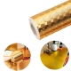 Autocolant de Bucatarie, Autoadeziv, Impermeabil, Rezistent la Temperaturi Ridicate, din PVC, 60 x 100 cm, Model Cub 3D, Auriu