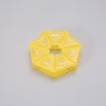 Cutie separator medicamente cu zilele saptamanii, Plastic, 7 compartimente, Galben