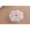 Cutie separator medicamente cu zilele saptamanii, Plastic, 7 compartimente, Mov