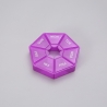 Cutie separator medicamente cu zilele saptamanii, Plastic, 7 compartimente, Mov