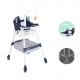 Scaun de Masa pentru Copii, Multifunctional, Pliabil, cu Roti, Cos de Depozitare, din Plastic, Centura de Siguranta, Suport de A
