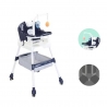 Scaun de Masa pentru Copii, Multifunctional, Pliabil, cu Roti, Cos de Depozitare, din Plastic, Centura de Siguranta, Suport de A