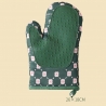 Set 2 manusi cuptor, manusa de bucatarie, rezistenta 330 grade, textil si cauciuc, 26.5x18 cm, verde