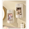 Organizator Baie, 4 Compartimente si 1 Sertar, Rotire 360 Grade, din PP+PET, 27.5 x 16 x 11 cm, Crem