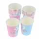 Set 10 Pahare Gender Reveal, Girl or Boy, din Carton, 7 x 5 x 8.5 cm, 250 ml, Roz/Albastru