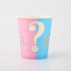 Set 10 Pahare Gender Reveal, Girl or Boy, din Carton, 7 x 5 x 8.5 cm, 250 ml, Roz/Albastru