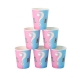 Set 10 Pahare Gender Reveal, Girl or Boy, din Carton, 7 x 5 x 8.5 cm, 250 ml, Roz/Albastru