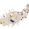 Tun de Confetti, Best Wishes 11 x 4 cm, Model Buline din Hartie si Folie, Alb