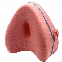 Perna Ortopedica pentru Picioare, Multifunctionala, Confortabilă, in Forma de Inima, Spuma cu Memorie, Curea Anti-cadere, 25x23x13 cm, Roz