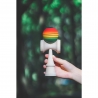 Jucarie Interactiva Kendama, din Lemn, 18 cm, Joc de Indemanare pentru Copii si Adulti, Model Gradient 4, Rosu/Galben/Verde