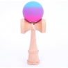 Jucarie Interactiva Kendama, din Lemn, 18 cm, Joc de Indemanare pentru Copii si Adulti, Model Gradient 1, Roz/Mov/Albastru
