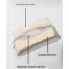 Perna Ortopedica 3 in 1, Strat Dublu, Protectie Cervicala, pentru Adulti, 45 x 70 cm, Alb