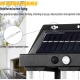 Lampa Solara LED Decorativa de Perete, pentru Exterior, Suspendata, 800mAh, 15x13x6 cm, Neagra