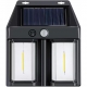Lampa Solara LED Decorativa de Perete, pentru Exterior, Suspendata, 800mAh, 15x13x6 cm, Neagra
