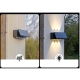 Lampa solara LED bidirectionala, cu panou ajustabil, comutator culoare lumina, pentru perete, scari, gradina, terasa, 16 x 6.5 c