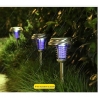 Lampa solara tip torta, anti-insecte, tantari, UV, LED, 1.2V, IP65, 1 LED, material ABS, 48 x 14 cm, gri