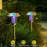 Lampa solara tip torta, anti-insecte, tantari, UV, LED, 1.2V, IP65, 1 LED, material ABS, 48 x 14 cm, gri