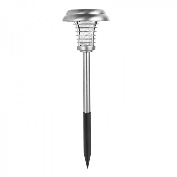 Lampa solara tip torta, anti-insecte, tantari, UV, LED, 1.2V, IP65, 1 LED, material ABS, 48 x 14 cm, gri