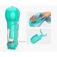 Sticla portabila 4 in 1, pentru caini si pisici, cu 3 compartimente + lopetica, 300ml, apa, hrana, pungi igienice, lopetica, 26.