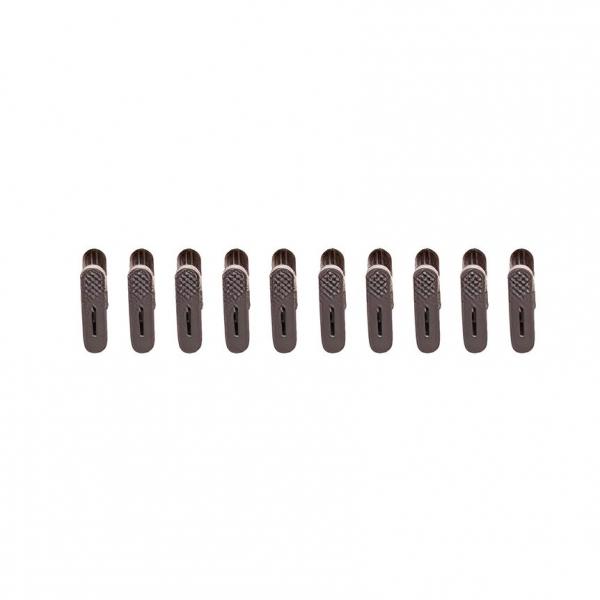 Set 20 de Cleme pentru Haine, de Prindere pentru Pantaloni, Atasabile la Umerase, 1.6x2.3x6.35 cm, Maro