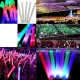Bagheta cu Led, din Burete, cu Baterii, Lumina Multicolora, 48 x 4 cm, Alb