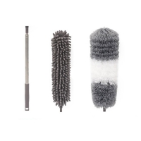 Mop din Microfibra pentru Curatenie, Set 2 Capete Detasabil, Mop din Microfibra, Pamatuf pentru Praf, Maner Extensibil, EVA, Imp