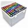 Set 168 Markere, cu Alcool Touch Room, Cutie Plastic Inclusa, 2 Varfuri, Multicolor