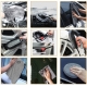 Set 10 Piese pentru Spalat Auto, din Plastic si Microfibra, Perii si Lavete, Model C, Gri